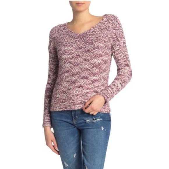 ADY P  Space Dye V-Neck Fuzzy Sweater  - Size XL - NWT - Picture 1 of 2